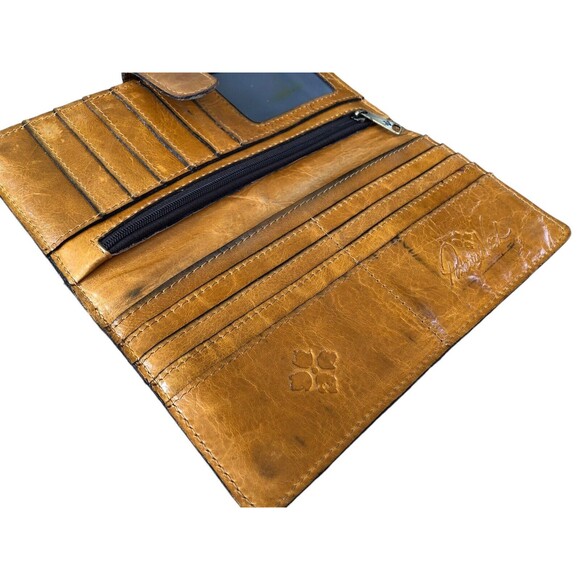 Patricia Nash Leather Wallet Floral Bi-Fold Removable Checkbook Sleeve - Picture 9 of 9